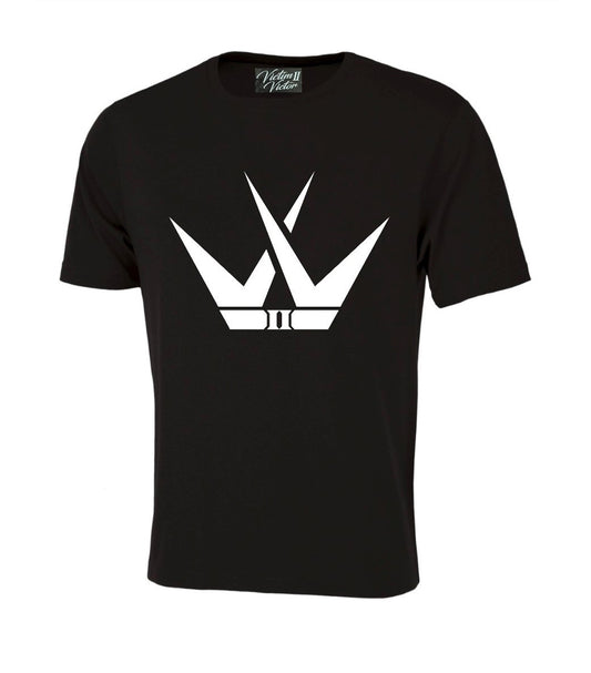 Men's Center Crown Logo Tee - Black/White